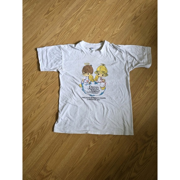 Vintage Precious Moments White T Shirt Size XL Graphic Tee - Picture 1 of 5